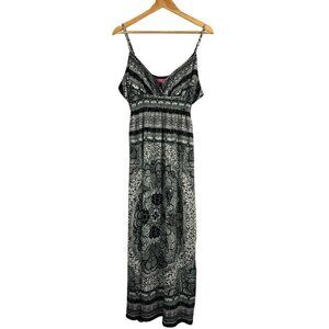 Black & White Sleeveless Maxi Dress By Shes Cool Size L